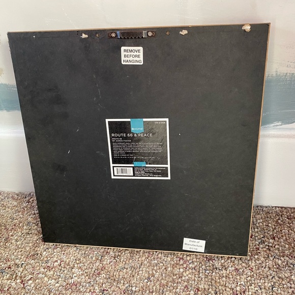 Route 66 3D Wood Metal Plastic Wall Art Framed Mini Licence plates 15"x15"x2" - Picture 7 of 10